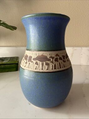 Vintage Pottery Vase Handmade  and Signed 1998 Australia